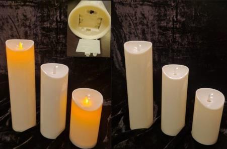 Set of 3 pillar candles