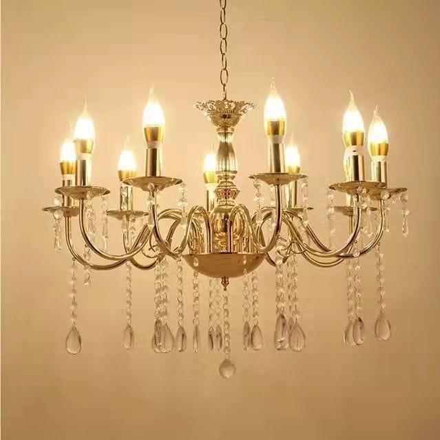 Metal Chandelier 10 bulb