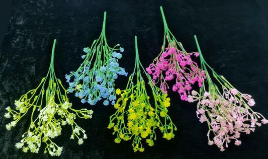 Realistic artificial gypso bush used in wedding centerpiece